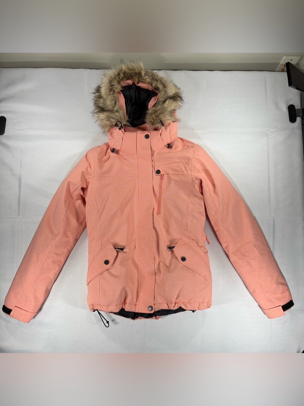 Pulse Women’s S Pink Ski Snowboard Jacket Faux Fur Hood